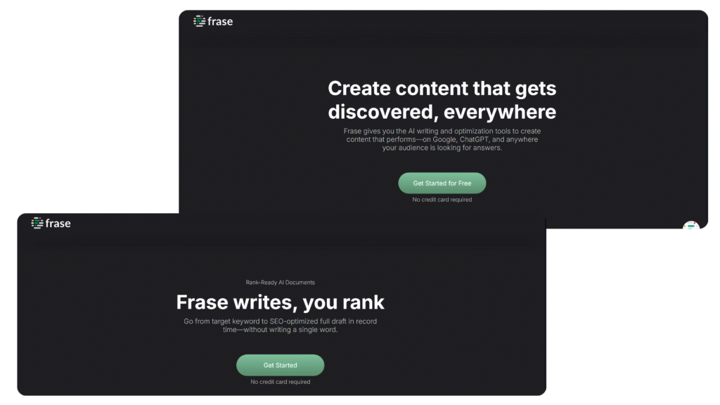 Screenshot of Frase.io dashboard for content optimization – Frase.io review