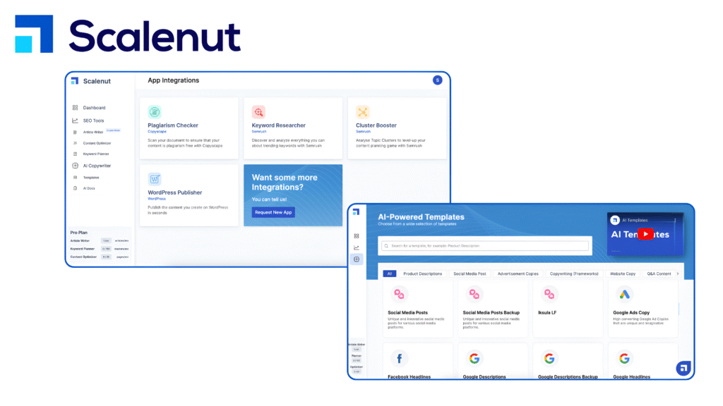 Scalenut features - best AI writing tools