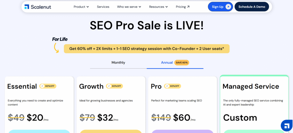 Scalenut pricing - best AI writing tools