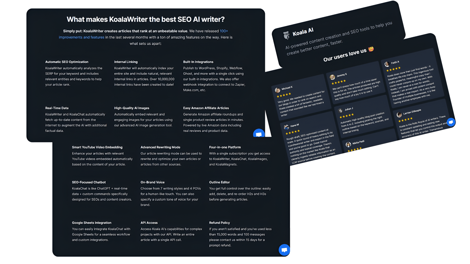 Koala Features - best AI writing tools